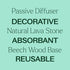 Plant Therapy Lava Rock Passive Diffuser for Essential Oils Great for Decorating at Home, Office or Car
