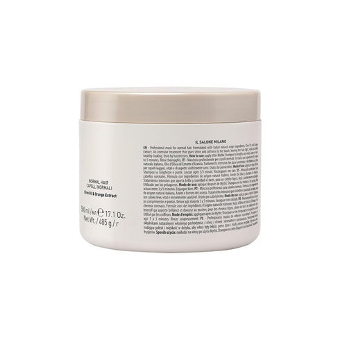 Il Salone Milano Professional Mythic Mask - 500 ml Moisturizing Hair Mask with Olive Oil and Orange Extract