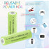 Teneyuuo 1.2v 1800mAh Devices,4 Packs 1800mAh Ni-Mh Rechargeable AA Batteries High Capacity for Outdoor Solar