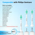 Replacement Toothbrush Heads for Philips Sonicare - Medium Softness Bristles, 10 Brush Heads Refill, White