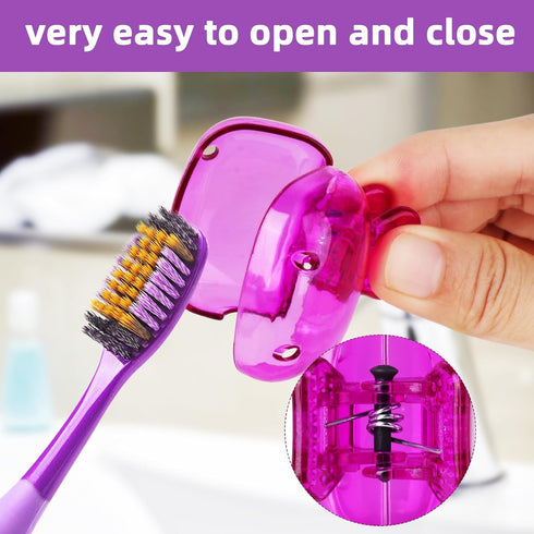 6 Pack Toothbrush Head Cover Cap, Portable Toothbrush Protector for Bathroom Home Travel Toothbrush Case