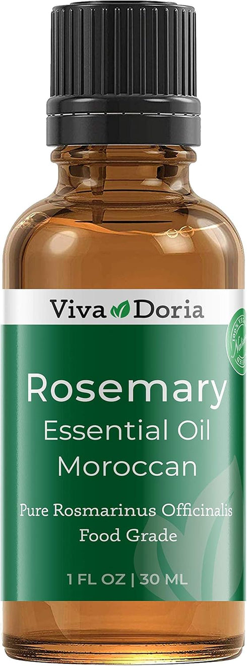 Viva Doria 100% Pure Moroccan Rosemary Essential Oil 30 mL (1 Fluid Ounce) - Undiluted, Food Grade