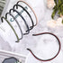 WILLBOND 6 Pieces Skinny Leather Headbands, Thin Plastic Hair Loop Clasp Bands for Women, 6 Colors