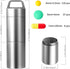 Small Pill Case, Portable Metal Pill Holder Keychain, Waterproof Pill Box Container Mini Stainless Steel Organizer (2