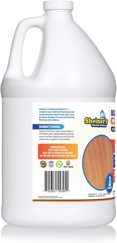 Sheiner's Hardwood Floor Cleaner, 1 Gallon, for Deep Cleaning Wood, Laminate, Natural and Engineered Flooring