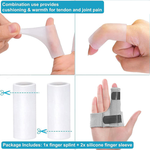 Immobilizer Sumifun Finger Brace, Trigger Finger Splint for Index Middle Ring Pinky Finger Arthritis Pain, Tendon