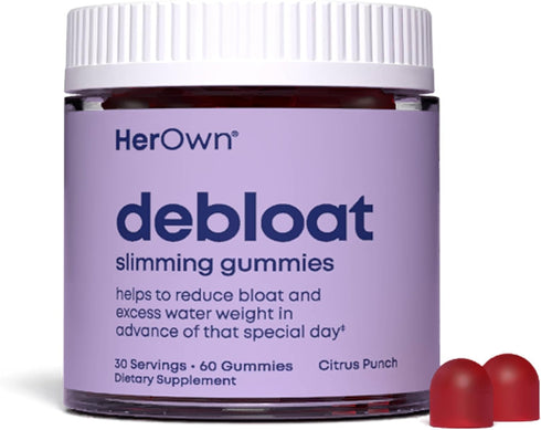 her own Debloat Gummy, Bloating and Gas Relief, Helps Reduce Water Retention,
