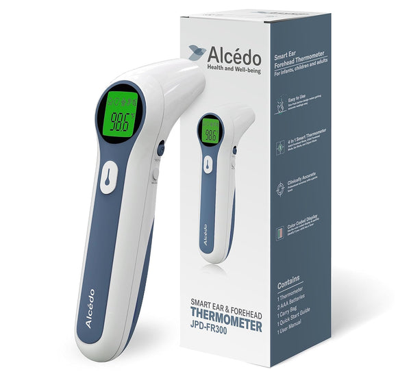 Alcedo Forehead and Ear Thermometer for Adults, Kids, Baby, Digital Infrared Thermometer for Fever, Touchless