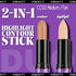 CCbeauty 2-IN-1 Matte Contour Stick Makeup - Cream Dual Highlighter Bronzer Stick for Face Shaping