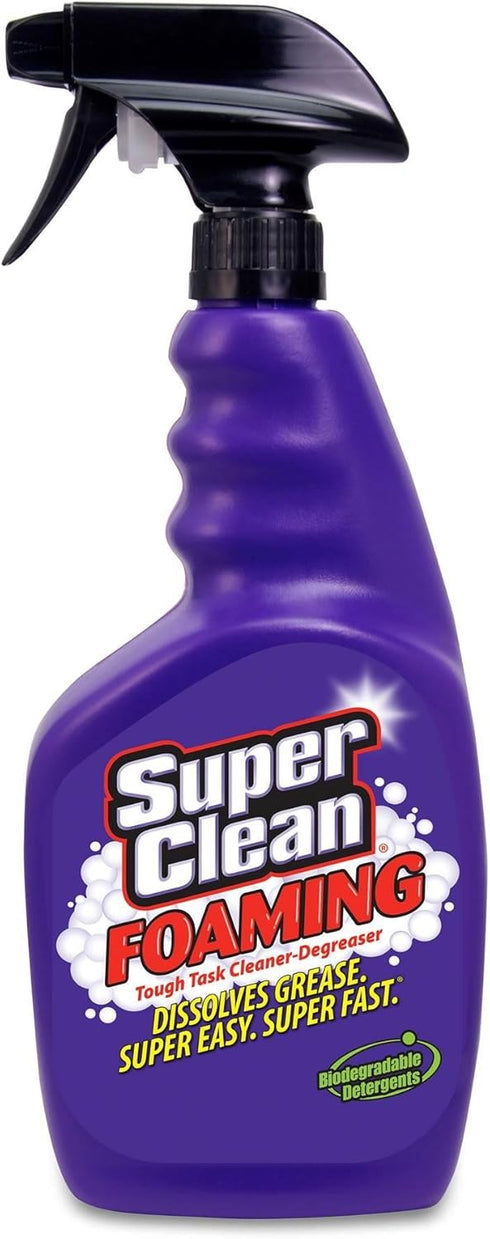Superclean Super Clean Foaming Multi-Surface All Purpose Cleaner Degreaser Spray, Biodegradable, Full Concentrate,