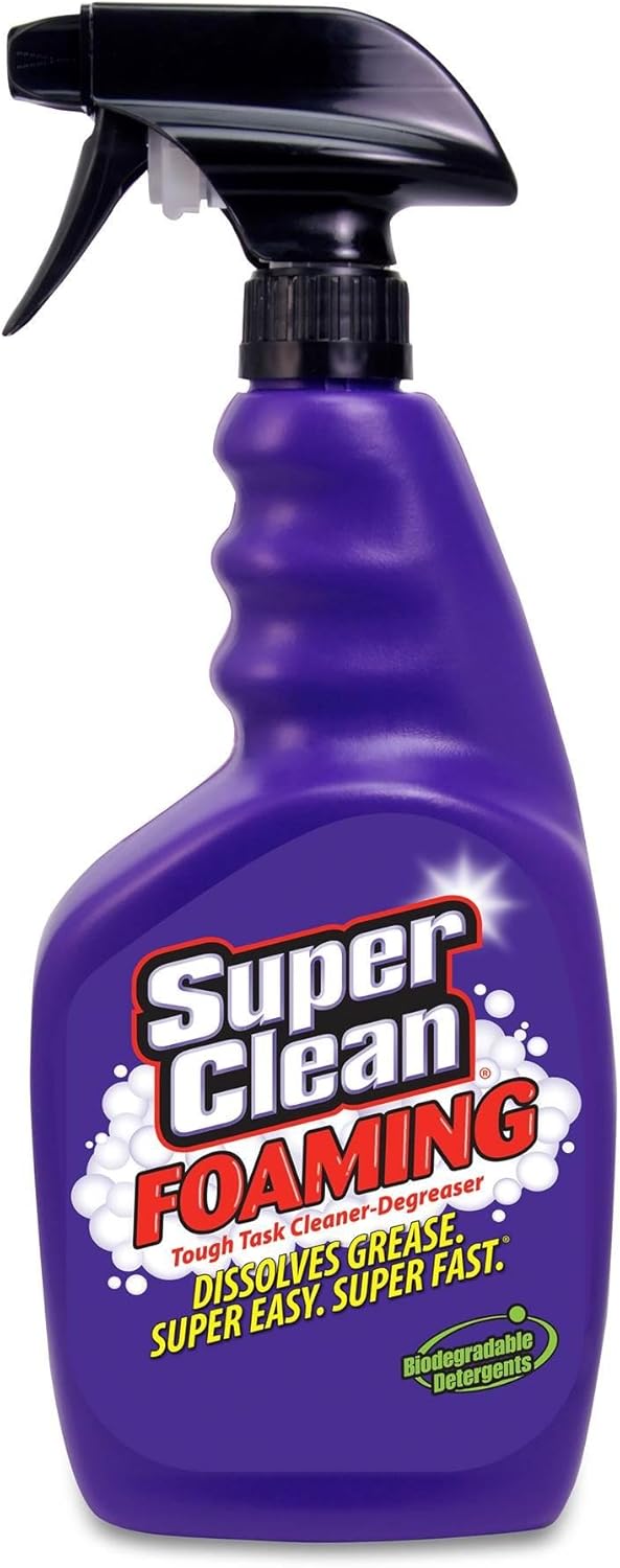 Superclean Super Clean Foaming Multi-Surface All Purpose Cleaner Degreaser Spray, Biodegradable, Full Concentrate,