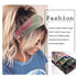 Wide Headbands Stretch Turban Knotted Hairbands, Elastic Yoga Workout Sweatband for Women, 4 Pcs (Set A)