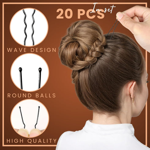 YGDZ 50cm Light Coffee Hair Nets for Buns, 40pcs - Nylon Mesh Hair Accessories for Women, Girls, with Bobby Pins