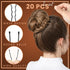YGDZ 50cm Light Coffee Hair Nets for Buns, 40pcs - Nylon Mesh Hair Accessories for Women, Girls, with Bobby Pins