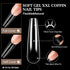 UNA GELLA XXL Coffin Nails Tips, Full Cover 216pcs Extra Long Clear Coffin Ballerina Nail Tips for DIY Art Salon