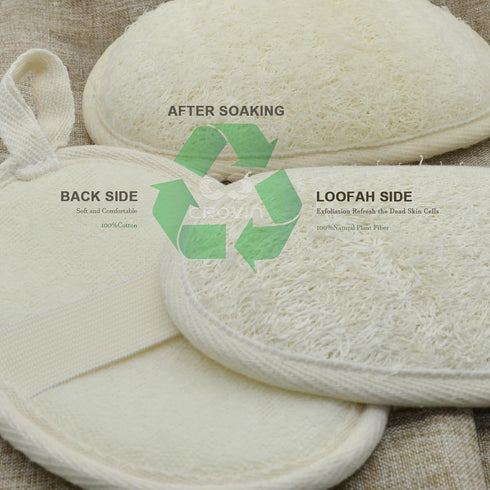 Natural Loofah Exfoliating Body Scrubber, 6 Pack Shower Sponge for Men and Women’s SPA