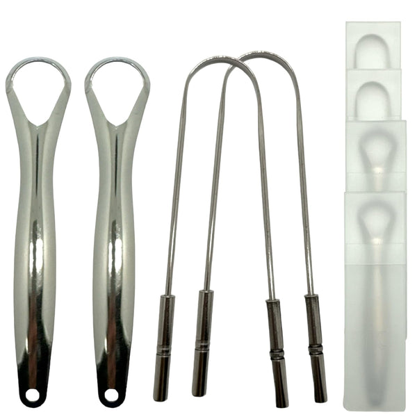 tongue Scraper (4 Pack), Metallic