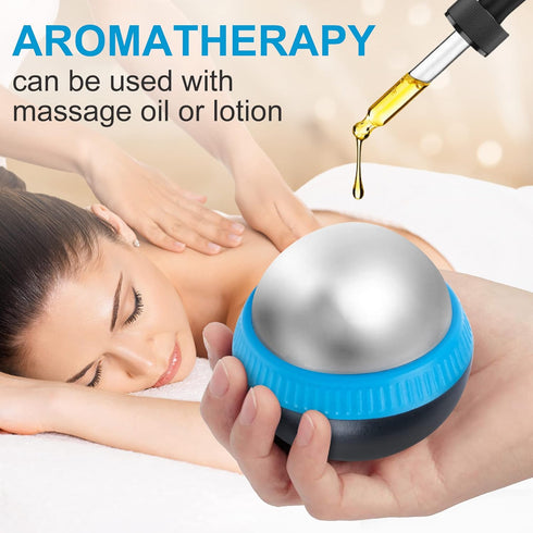 Set 2, Cold Massage Roller Ball, of Cryosphere Ice Therapy Ball for Body Muscle Relief, Roller Massager for Back, Neck