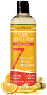 Pure Castile Soap, Sweet Orange - No Palm Oil, GMO-Free - Gentle Liquid Soap For Sensitive Skin & Baby Wash - All Natural Vegan Formula with Organic Carrier Oils