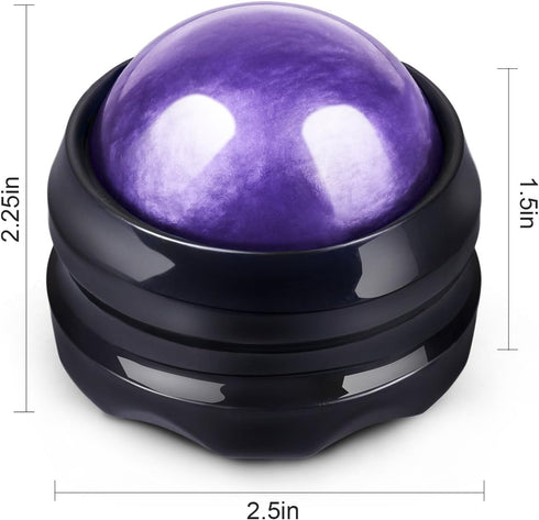Solacium Manual Massage Roller Ball - Massager and Therapy Tool for Sore Muscles, Shoulders, Arms, Neck, Back, Feet