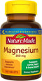 Nature Made Magnesium Oxide 250 mg, 100 Tablets for Muscle, Heart, Bone and Nerve Health Support, 100 Day Supply