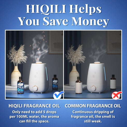 HIQILI Ocean Fragrance Oil 100ml for Diffuser, Car Freshies, Clean Fresh Scent for Candle Making, Soap, Laundry