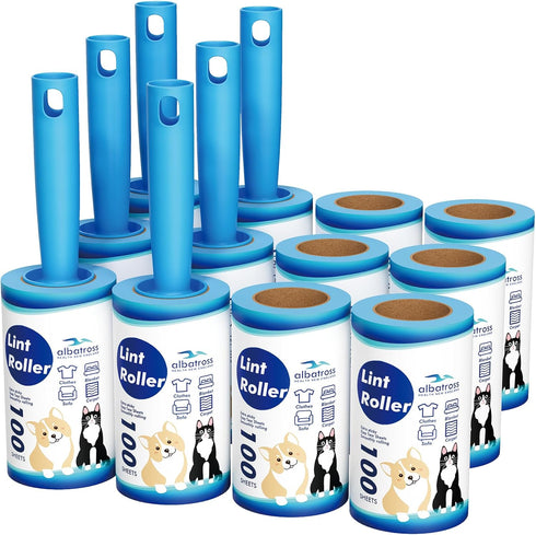 Lint Rollers for Pet Hair, Extra Sticky, 1200 Sheets Mega Value Set for Dog and Cat Hair Removal