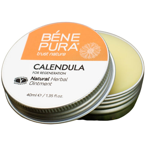 BenePura Calendula Ointment, Natural Cream for Burns, Cuts, Scrapes, 1.35 fl. Oz