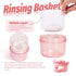 2024 Leak Proof Denture Bath Cup, Large Denture Case for Travel, Complete Clean Care for Dentures (Transparent Pink)