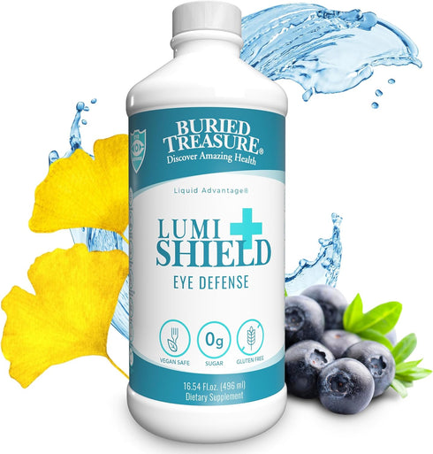 Buried Treasure LumiShield Plus, Peppermint Flavor, 16 oz. Eye Health Support Liquid Supplement