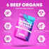 Queens Balance 6 120 Beef Organ Supplement for Women - Formula of Grass Fed Beef Organs - Liver, Heart, Kidney, Uterus