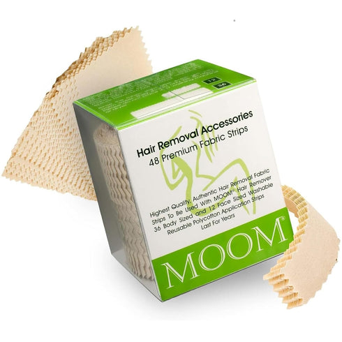 Moom Waxing Strips for Women, 48 Count, Specially Engineered for Maximum Hair Removal