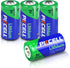 PKCELL CR123A Battery 123A Lithium 4Pack 1500mAh CR17345 3V for Intensity Flashlights, Security Alarm System