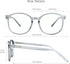 VisionGlobal Blue Light Blocking Glasses for Women/Men, Anti Eyestrain, Stylish Oval Frame, Anti Glare, Clear Gray,