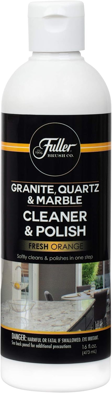 Fuller Brush Multi Surface Cleaner & Polish, Countertop Cleaner for Granite, Quartz, Marble, Glass, and Metal, Orange