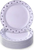Silver Disposable Plates for Party, 20 Piece Heavy Duty Dinner Set, 7.5”