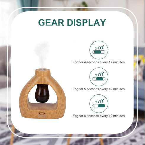 Waterless Essential Oil Diffuser Set, Cordless, 3 Timer Settings, Battery Operated for Bedroom, Yoga Studio, Bathroom,