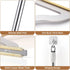 47“ Adjustable Long Handle Carpet Rake Pet Hair Remover, Reusable Metal Lint Remover Brush for Low Pile Rugs & Stairs