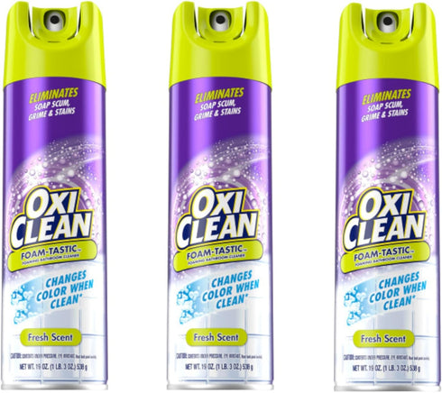OxiClean Foam-Tastic - 19 Oz (Pack of 3) for Powerful Cleaning Action