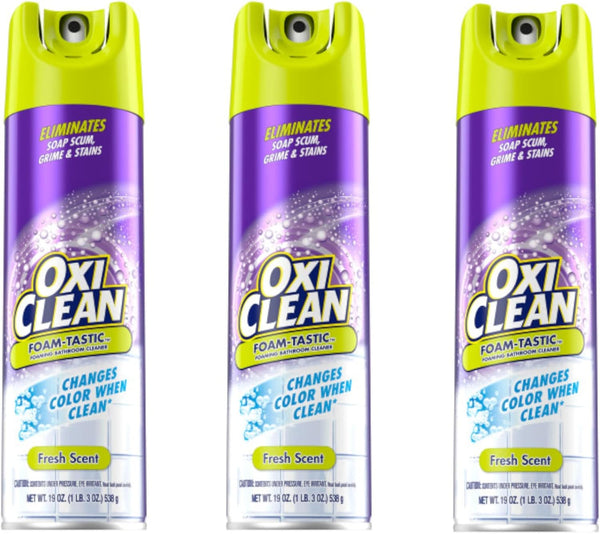 OxiClean Foam-Tastic - 19 Oz (Pack of 3) for Powerful Cleaning Action