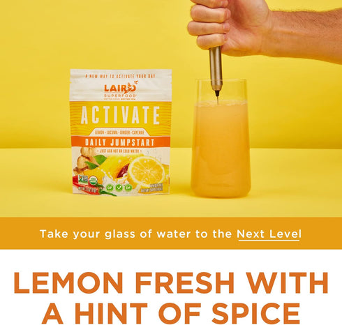 Laird Superfood Morning Jumpstart Powder Supplement, Lemon, Lucuma, Ginger, Cayenne Cleanse, Organic, 2.7 Oz Bag
