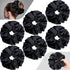 Oversized Satin Hair Scrunchies - 6 Pieces 7.2 Inch Elastic Silk Hair Bands, Large Ponytail Holders for Women
