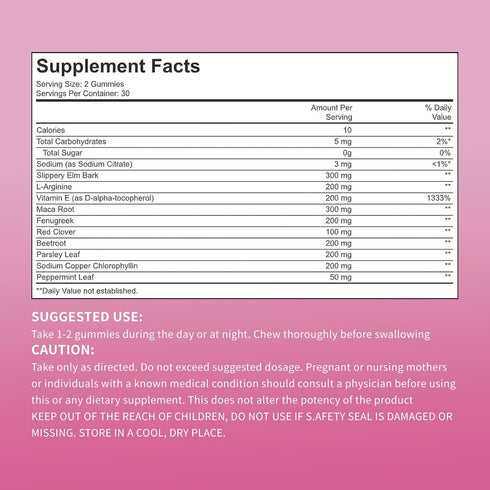 Gummies Flavor,60 Gummies Pheromone with Slippery Elm, for Women,Enhance Charm,Supports Balance,Confidence & Social