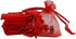 TheDisplayGuys 100-Pack XS Red Sheer Organza Gift Bags - 2" x 2 3/4" with Drawstring for Wedding Party Favors
