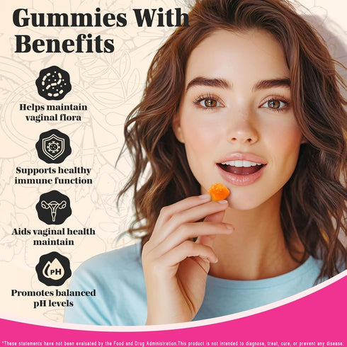 Gummies Immune 60 Gummies 30 Premium Feminine Balance - for Womens Health & Wellness - Support - Vegan, Gluten-Free