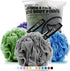 Loofah Sponge Bath Sponge for Women and Men, 4 Pack (Gray, Blue, Green, Purple)