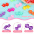 WILLBOND 100 Pieces Girls Hair Barrettes, Self Hinge Plastic Clip Toddler Kids Baby 80s 90s Colorful Cartoon Hair Pin