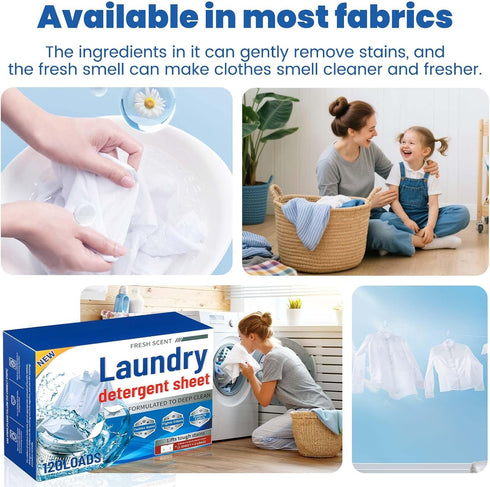 KUKUGO 60 Count 120 Laundry Detergent Sheets, | Loads for Travel & Home | Eco-Friendly, Plastic-Free, Biodegradable |