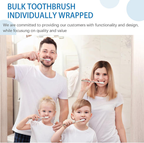 Uiifan 100 Sets Disposable Toothbrushes with Toothpaste, Individually Wrapped Travel Set for Home and Camping