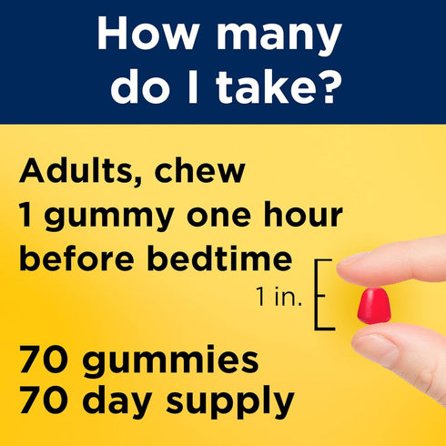 Nature Made Melatonin 5mg Extra Strength Gummies - 100% Drug Free Sleep Aid for Adults, 70 Day Supply